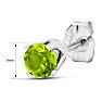 1/4 Carat Peridot Stud Earrings In White Gold Image-5
