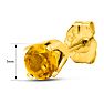 1/4 Carat Citrine Stud Earrings In Yellow Gold Image-5