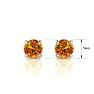 1 Carat Citrine Stud Earrings In White Gold Image-2