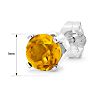 1 Carat Citrine Stud Earrings In White Gold Image-5