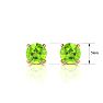 1 Carat Peridot Stud Earrings In Yellow Gold Image-2
