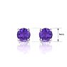 1 1/2 Carat Amethyst Stud Earrings In White Gold Image-2