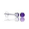 1 1/2 Carat Amethyst Stud Earrings In White Gold Image-3