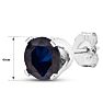 1 1/2 Carat Sapphire Stud Earrings In White Gold Image-5