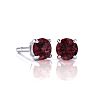 1 1/2 Carat Garnet Stud Earrings In White Gold Image-1