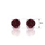1 1/2 Carat Garnet Stud Earrings In White Gold Image-2
