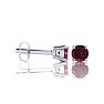 1 1/2 Carat Garnet Stud Earrings In White Gold Image-3