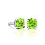 1 1/2 Carat Peridot Stud Earrings In White Gold Image-1