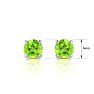 1 1/2 Carat Peridot Stud Earrings In White Gold Image-2