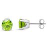 1 1/2 Carat Peridot Stud Earrings In White Gold Image-4
