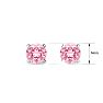 1 1/2 Carat Pink Topaz Stud Earrings In White Gold Image-2