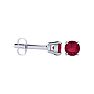 1 1/2 Carat Ruby Stud Earrings In White Gold Image-3