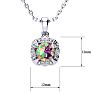 2-1/2 Carat Cushion Shape Mystic Topaz Necklace With Diamonds In 10 Karat White Gold, 18 Inches Image-4