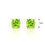 1 1/2 Carat Peridot Stud Earrings In Yellow Gold Image-2