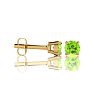 1 1/2 Carat Peridot Stud Earrings In Yellow Gold Image-3