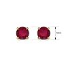 1 1/2 Carat Ruby Stud Earrings In Yellow Gold Image-2