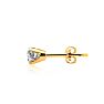 1/4 Carat Lab Grown Real Diamond Stud Earrings In Yellow Gold Image-4
