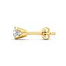 1 1/2 Carat Lab Grown Real Diamond Stud Earrings in Yellow Gold Image-2