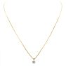 1 Carat Lab Grown Diamond Solitaire Necklace In Yellow Gold With Free Chain Image-4