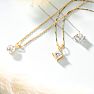 1 Carat Lab Grown Diamond Solitaire Necklace In Yellow Gold With Free Chain Image-5