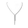 Previously Owned 7 Carat Diamond Tennis Drop Necklace In 14 Karat White Gold Image-1