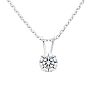 0.15 Carat Lab Grown Diamond Solitaire Necklace In White Gold With Free Chain Image-1