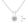 0.15 Carat Lab Grown Diamond Solitaire Necklace In White Gold With Free Chain Image-2