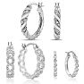 3 Pairs Of Diamond Hoop Earrings For An Amazing Price!
 Image-1