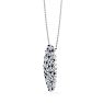 2 1/2 Carat Sapphire and Lab Grown Diamond Cluster Necklace In Sterling Silver Image-3