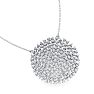2 1/2 Carat Lab Grown Diamond Cluster Necklace In Sterling Silver Image-4