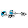 1/2 Carat Blue Topaz Stud Earrings In White Gold Image-4