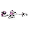 1/2 Carat Pink Topaz Stud Earrings In White Gold Image-4