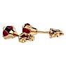 Garnet Earrings: Garnet Jewelry: 0.60 Carat Garnet Stud Earrings in Yellow Gold Image-4