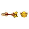 0.60 Carat Citrine Stud Earrings in Yellow Gold Image-1