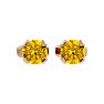 0.60 Carat Citrine Stud Earrings in Yellow Gold Image-2