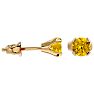 0.60 Carat Citrine Stud Earrings in Yellow Gold Image-3