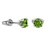 1/2 Carat Peridot Stud Earrings In White Gold Image-1
