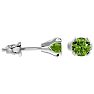 1/2 Carat Peridot Stud Earrings In White Gold Image-3
