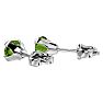 1/2 Carat Peridot Stud Earrings In White Gold Image-4