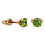 1/2 Carat Peridot Stud Earrings in Yellow Gold Image-1