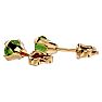 1/2 Carat Peridot Stud Earrings in Yellow Gold Image-4