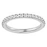 Estate Jewelry 1/2 Carat Diamond Wedding Band Ring In 14 Karat White Gold, Size 6.5 Image-1