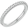 Estate Jewelry 1/2 Carat Diamond Wedding Band Ring In 14 Karat White Gold, Size 6.5 Image-2