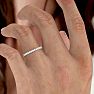 Estate Jewelry 1/2 Carat Diamond Wedding Band Ring In 14 Karat White Gold, Size 6.5 Image-6