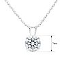 1 1/2 Carat Lab Grown Diamond Solitaire Necklace In White Gold With Free Chain Image-2