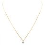1 1/2 Carat Lab Grown Diamond Solitaire Necklace In Yellow Gold With Free Chain Image-4