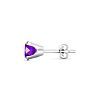 2 Carat Amethyst Stud Earrings In White Gold Image-2