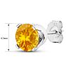 2 Carat Citrine Stud Earrings In White Gold Image-5