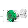 2 Carat Emerald Stud Earrings In White Gold Image-5
