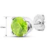 2 Carat Peridot Stud Earrings In White Gold Image-5